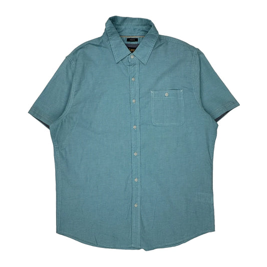 Lee Short Sleeve Shirt - Large Blue Cotton