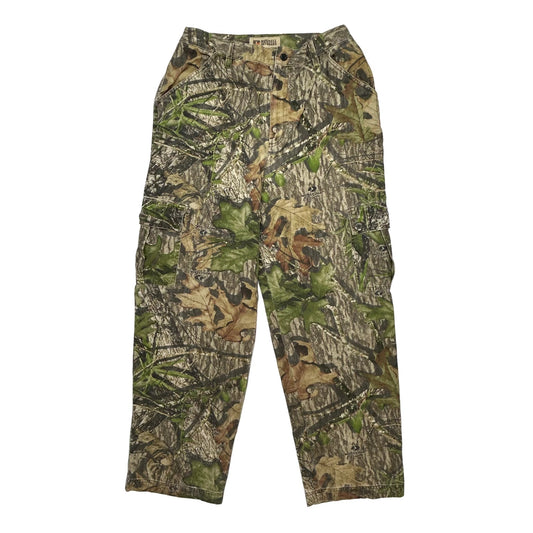 Russell Outdoors Camo Cargo Trousers - 32W 30L Khaki Cotton Blend