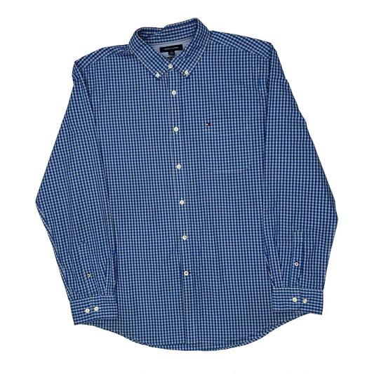 Tommy Hilfiger Checked Shirt - XL Blue Cotton