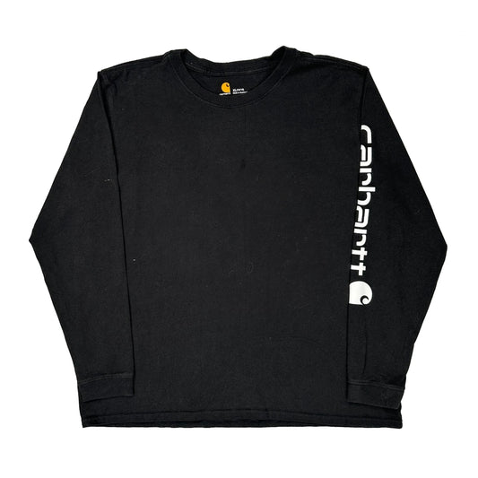 Vintage Carhartt Long Sleeve T-Shirt - XL Black Cotton