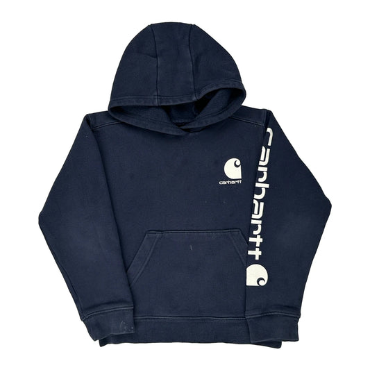 Age 8-10 Carhartt Hoodie - Small Navy Cotton Blend
