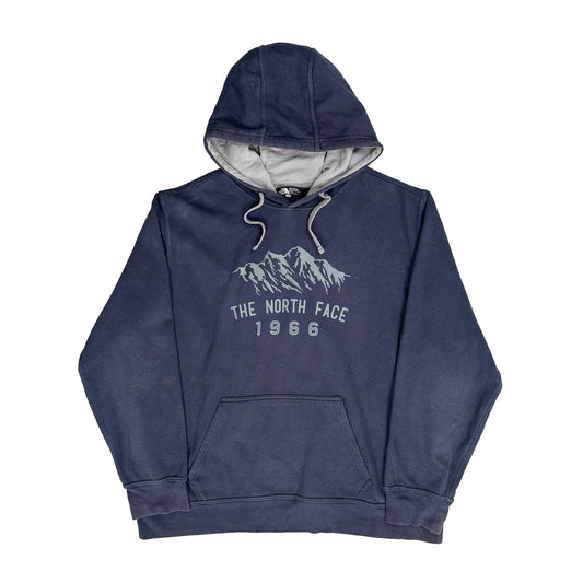 Mountain Graphic The North Face Graphic Hoodie - XL Blue Cotton