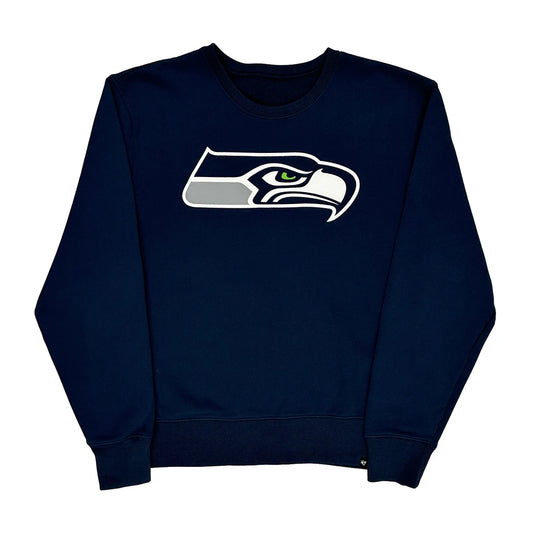 Seattle Seahawks 47 Nfl Sweatshirt - XL Navy Cotton Blend