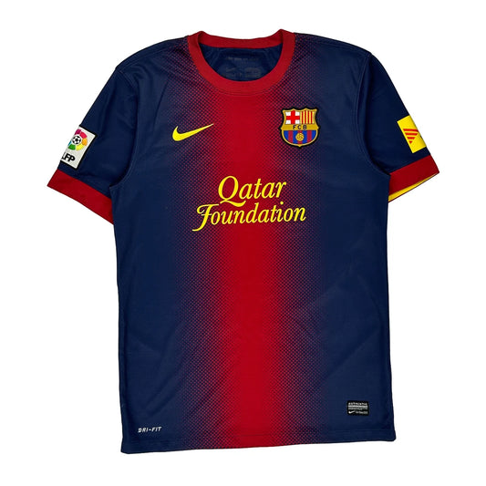Fc Barcelona Messi 2012-13 Nike Football Shirt - Small Blue Polyester