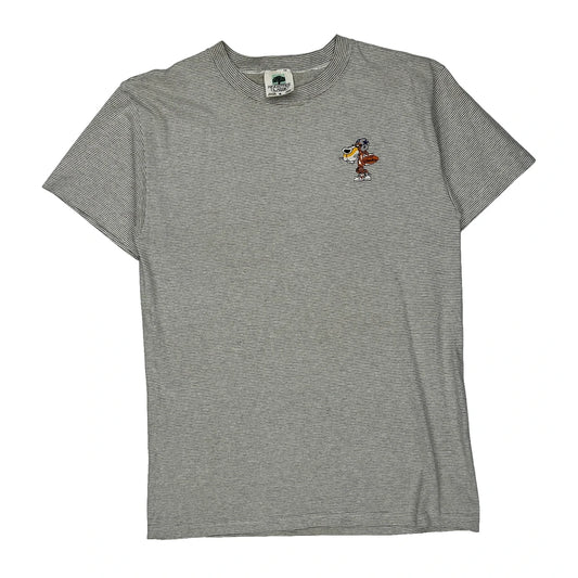 Cartoon Character Unbranded Striped T-Shirt - Medium Grey Cotton Blend