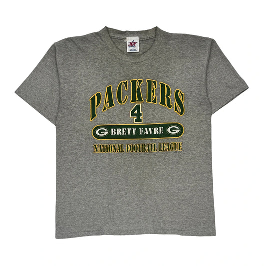 Green Bay Packers Favre Joy Athletic Nfl T-Shirt - Large Grey Cotton Blend