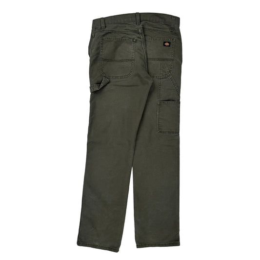 Dickies Carpenter Trousers - 30W 32L Green Cotton Blend