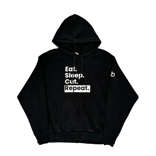 Vintage Reverse Weave Champion Hoodie - XL Black Cotton