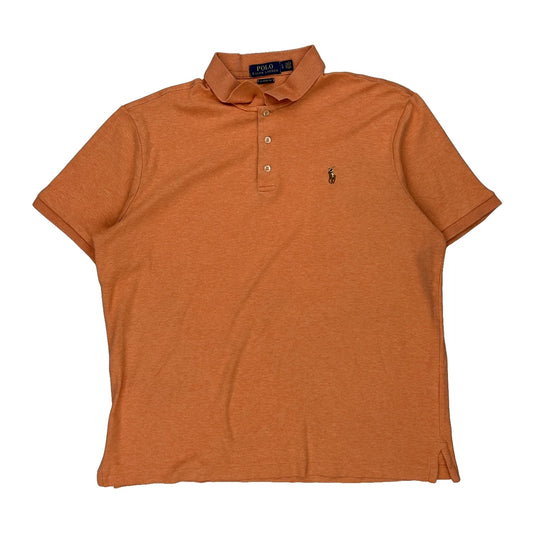 Polo By Ralph Lauren Polo Shirt - Large Orange Cotton