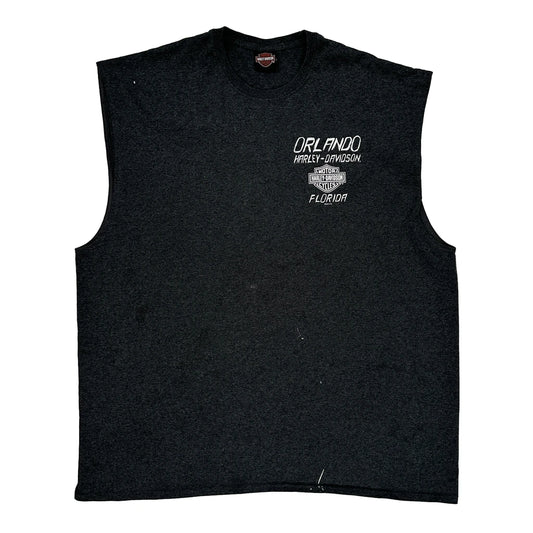 Orlando Bike Week Harley Davidson Graphic T-Shirt - 2XL Black Cotton