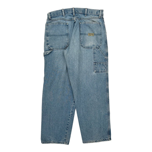 Wrangler Carpenter Jeans - 34W 30L Light Wash Cotton