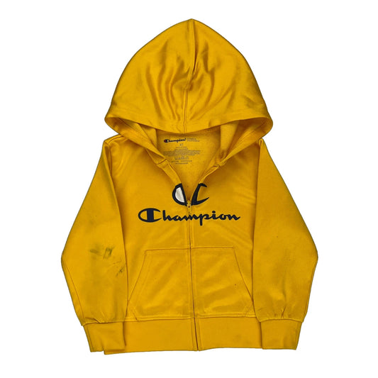 Age 4 Champion Hoodie - Small Yellow Polyester