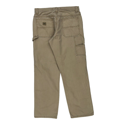 Lee Carpenter Trousers - 32W 31L Beige Cotton Blend