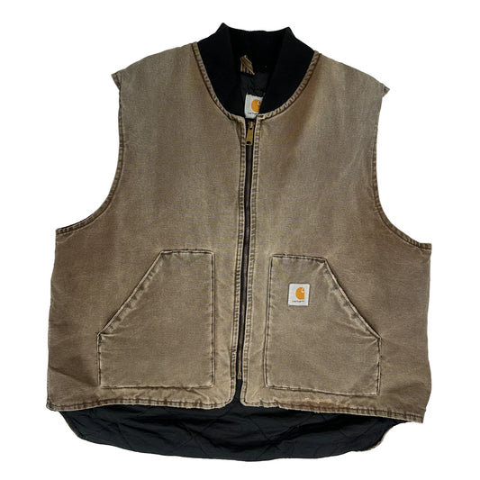 Made In USA Carhartt Gilet - 2XL Brown Cotton