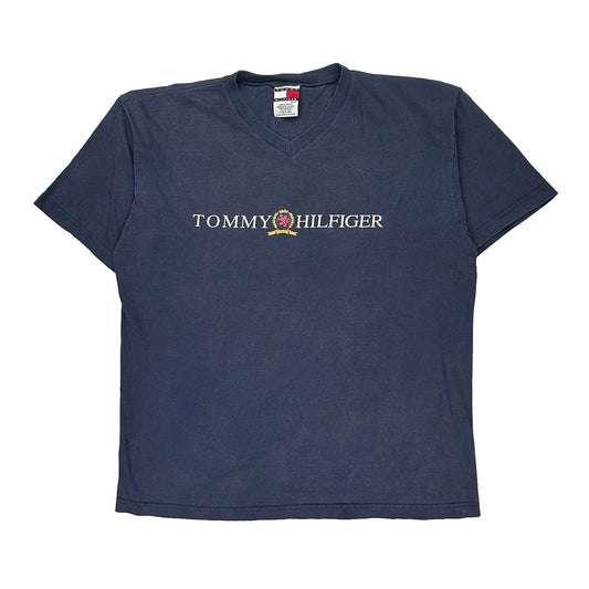 Tommy Hilfiger Spellout T-Shirt - Medium Blue Cotton