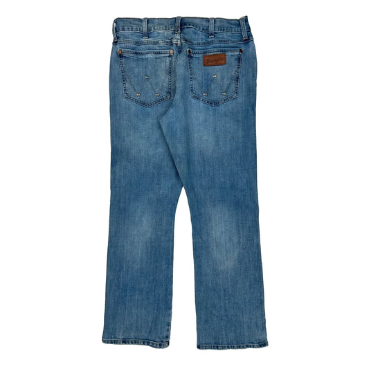 Wrangler Boot Cut Jeans - 33W 31L Blue Denim