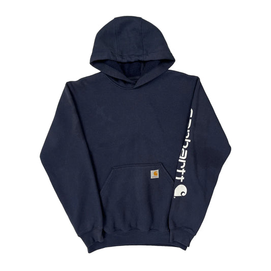 Vintage Carhartt Hoodie - Small Navy Cotton
