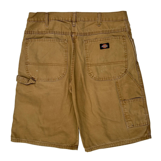 Dickies Carpenter Shorts - 32W 11L Brown Cotton