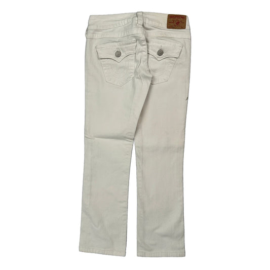 True Religion Slim Fit Jeans - 27W UK 6 White Cotton