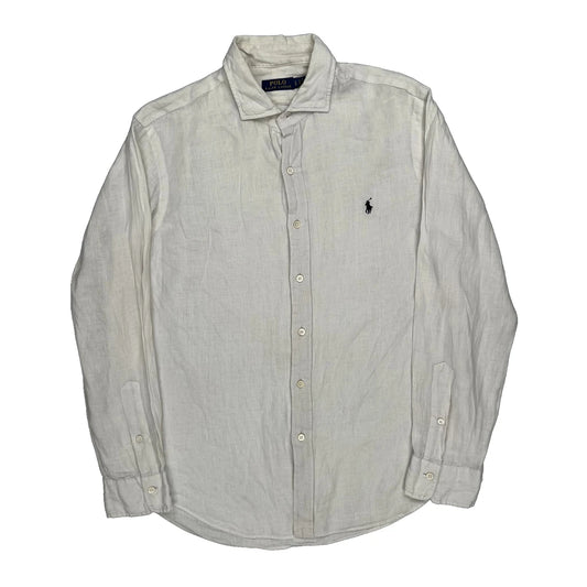 Polo By Ralph Lauren Shirt - Large White Linen