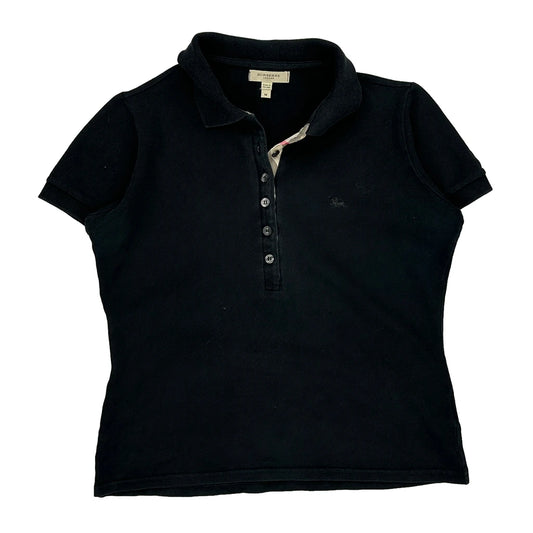Burberry Polo Shirt - Medium Black Cotton