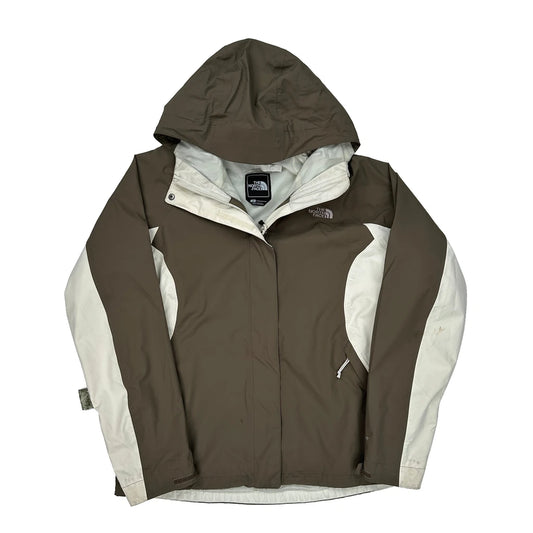 The North Face Waterproof Jacket - Large Brown Polyester
