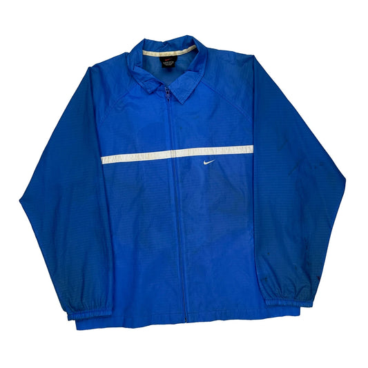 Nike Windbreaker - Large Blue Polyester