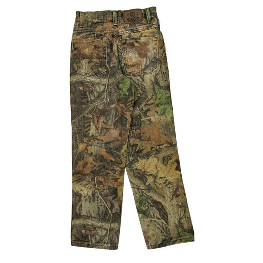 Wrangler Double Knee Jeans - 24W UK 6 Camo Cotton