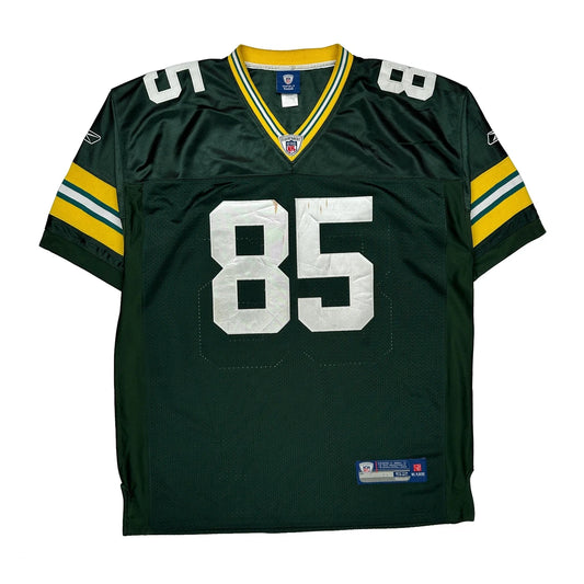 Vintage Green Bay Packers Reebok Football Jersey - 2XL Green Polyester