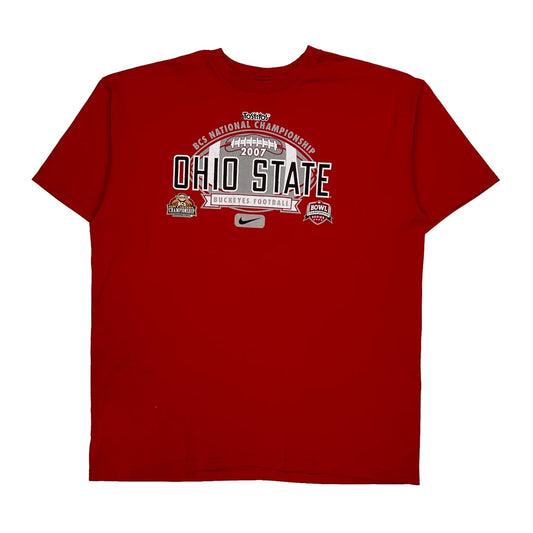 Ohio State Buckeyes Football Nike Graphic T-Shirt - XL Red Cotton