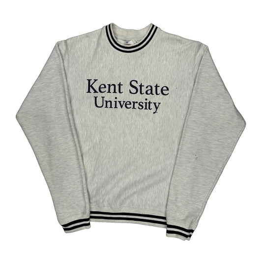 Reverse Weave Champion College Sweatshirt - Small Grey Cotton