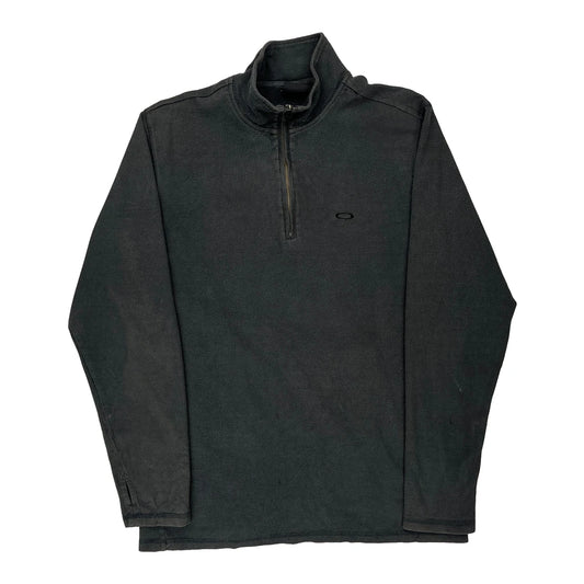 Oakley 1/4 Zip - Large Grey Cotton Blend
