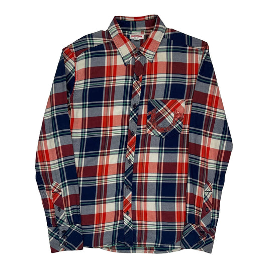 True Religion Checked Flannel Shirt - Small Multicoloured Cotton