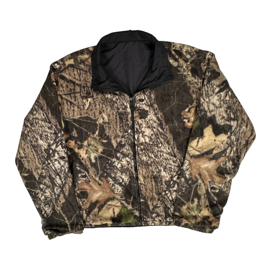 Vintage Unbranded Camo Fleece Jacket - XL Camo Polyester