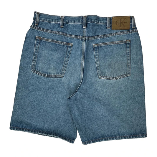 Calvin Klein Jeans Denim Shorts - 34W 10L Blue Cotton