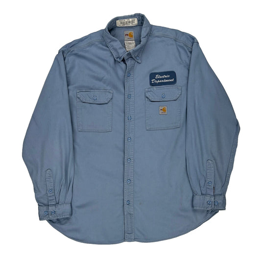 Electric Department Carhartt Shirt - 2XL Blue Cotton
