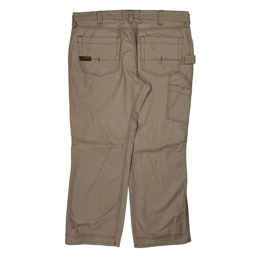 Vintage Unbranded Double Knee Carpenter Trousers - 36W 32L Beige Cotton Blend
