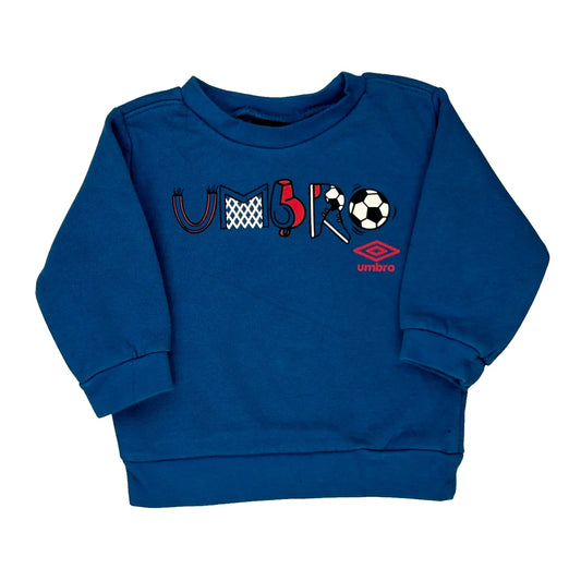 Soccer Theme Age 12 Months Umbro Graphic Sweatshirt - 2XS Blue Cotton