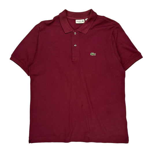 Lacoste Polo Shirt - Large Burgundy Cotton