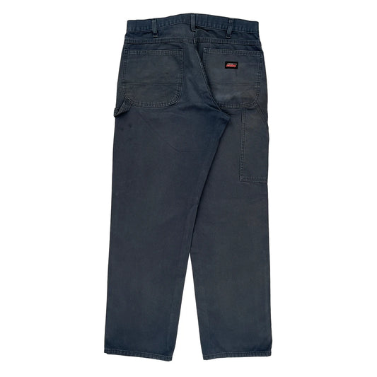 Dickies Carpenter Trousers - 34W 32L Navy Cotton