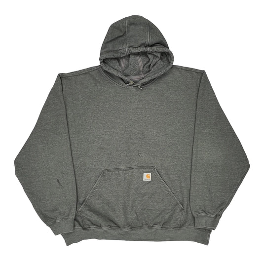 Carhartt Hoodie - 2XL Grey Cotton Blend