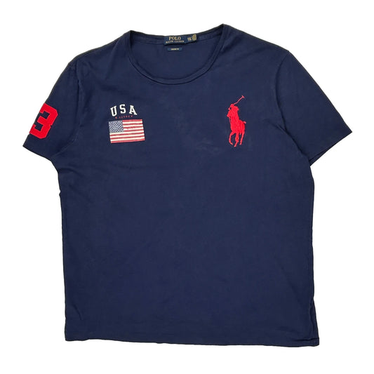 USA Polo By Ralph Lauren T-Shirt - 2XL Navy Cotton