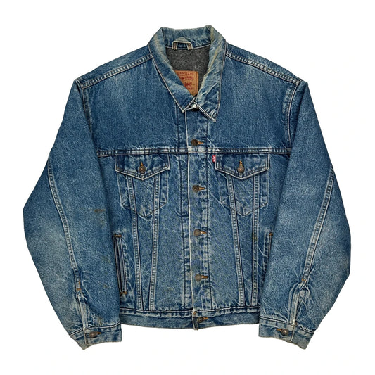 U.S. Marines Levis Graphic Denim Jacket - XL Blue Denim