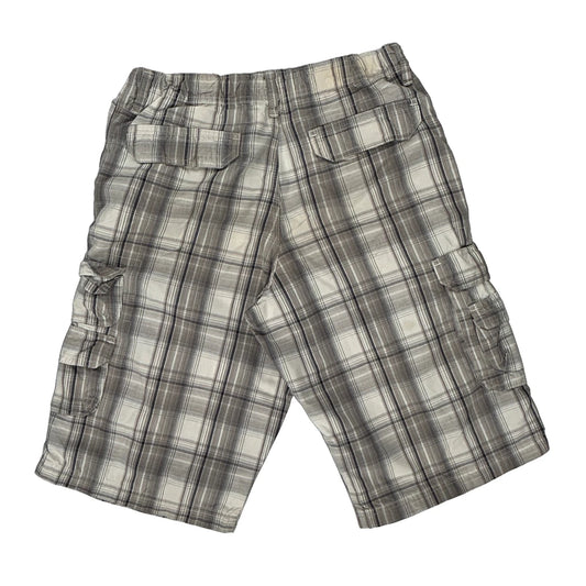 Alvin Josef Checked Cargo Shorts - 28W UK 10 Grey Cotton
