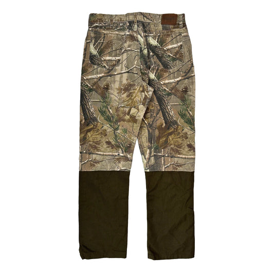 Wrangler Camo Cargo Trousers - 36W 34L Green Cotton