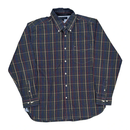 Tommy Hilfiger Checked Shirt - Large Blue Cotton