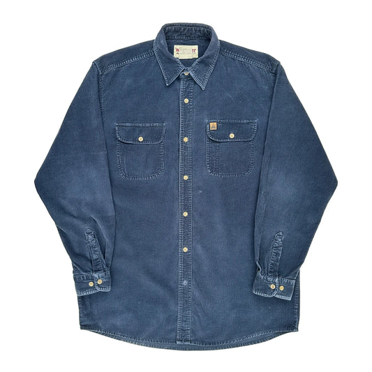 Wrangler Shirt - XL Blue Corduroy