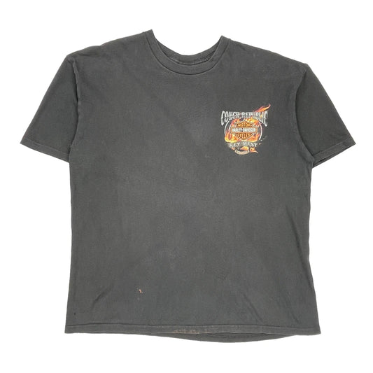 Harley Davidson Graphic T-Shirt - Large Black Cotton