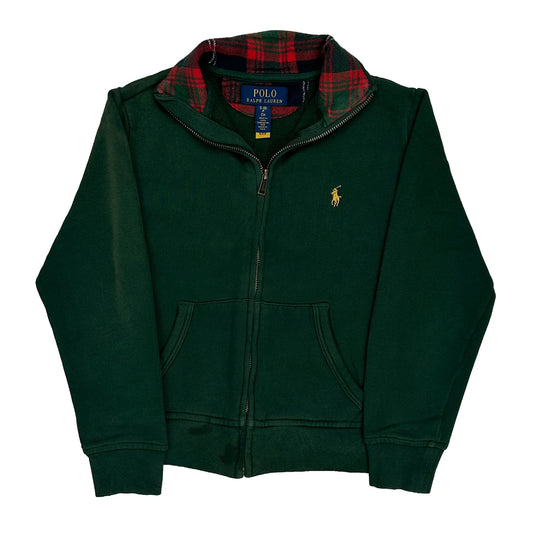 Age 8 Polo By Ralph Lauren Zip Up - Small Green Cotton
