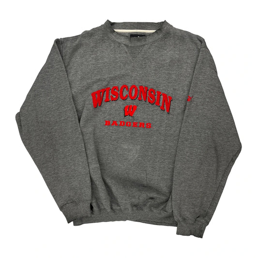 Puma College Sweatshirt - Large Grey Cotton Blend